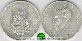 Una moneta dedicata a Venustiano Carranza