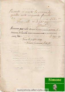 Documento fiscale piemontese (1809)