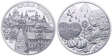 Austria, moneta da 10 euro per la Stiria