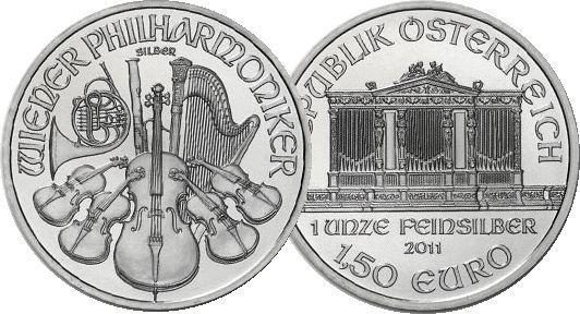 Austria, tiratura delle monete Filarmonica 2017