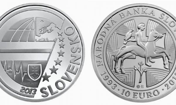 Slovacchia, 10 euro per i 20 anni della Banca Nazionale
