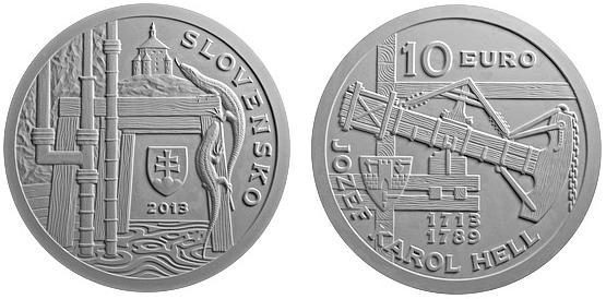 Slovacchia, moneta per József Károly Hell
