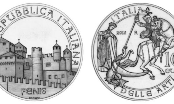 Italia, moneta da 10 euro per il castello di Fénis