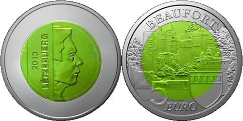 Lussemburgo, moneta in niobio per il castello di Beaufort