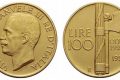 La moneta in oro da 100 lire 1923 Fascio