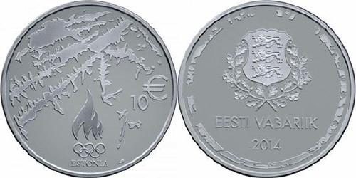 Estonia, 10 euro in argento per Sochi 2014