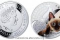 Niue, moneta in argento per il gatto siamese