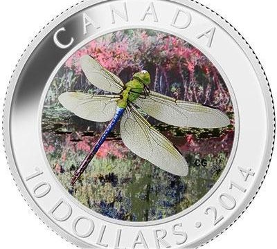 Canada, moneta in argento per la libellula