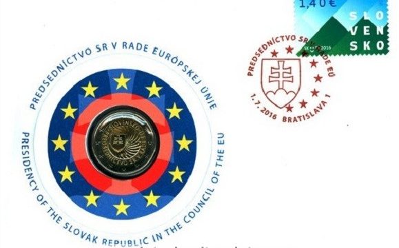 Slovacchia, busta filatelico-numismatica 2016