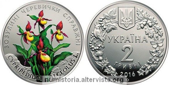 Ucraina, due monete per la scarpetta di Venere
