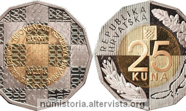 Croazia, una moneta per i 25 anni di indipendenza