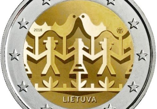Lituania, 2 euro commemorativo 2018 per il festival di canto e danza