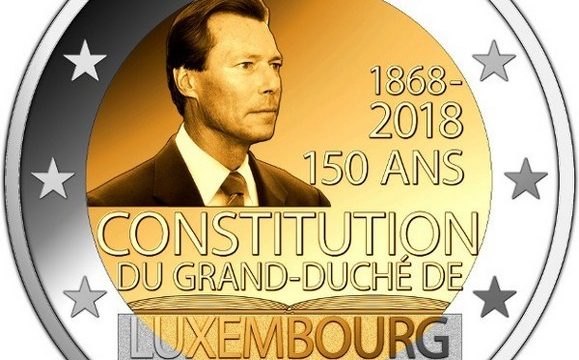 Lussemburgo, 2 euro commemorativo 2018 per la Costituzione