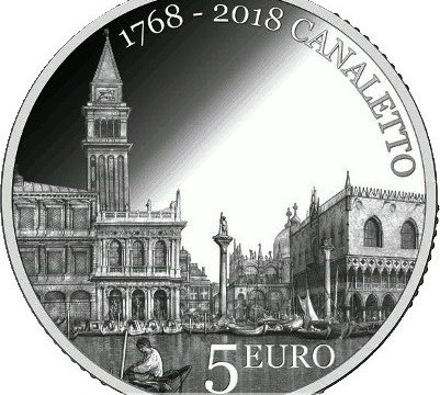 San Marino, 5 euro 2018 per Canaletto
