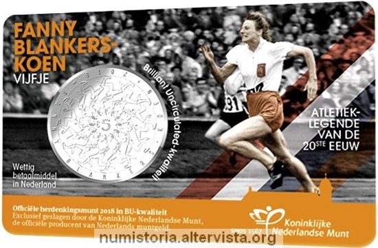 Paesi Bassi, moneta per l’atleta Fanny Blankers-Koen