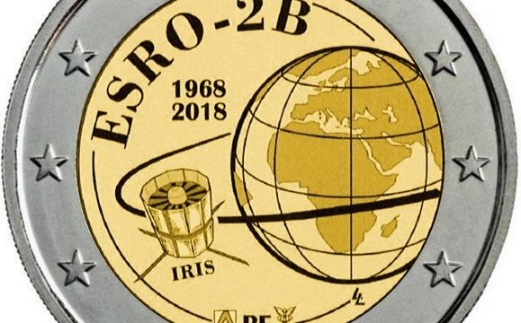 Belgio, 2 euro commemorativo 2018 per il satellite ESRO-2B