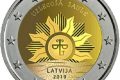 Lettonia, 2 euro commemorativo 2019 sole nascente