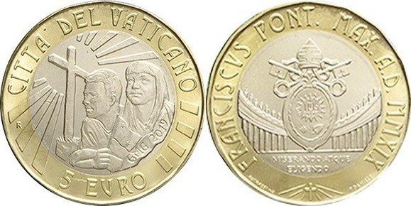 Vaticano, 5 euro 2019 per la GMG di Panama