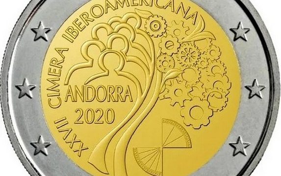 Andorra, 2 euro commemorativo 2020 per il vertice iberoamericano