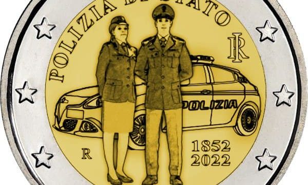 Italia, 2 euro commemorativo 2022 per la Polizia
