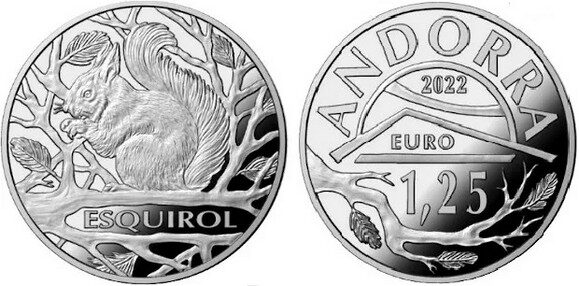 Andorra, una moneta per lo scoiattolo