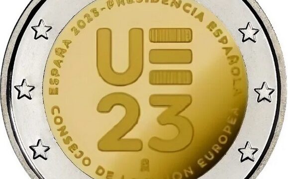 Spagna, 2 euro commemorativo 2023 per la presidenza UE