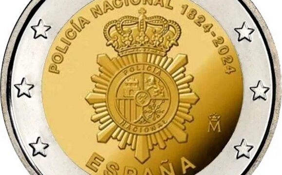 Spagna, 2 euro commemorativo 2024 per la Polizia