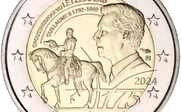 Lussemburgo, 2 euro commemorativo 2024 per Guglielmo II